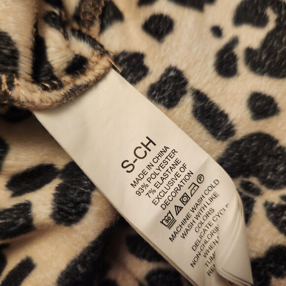 Kate Spade Animal Print Velour Jogger Loungewear Set Size Smalkl Top & Pants - Picture 8 of 10